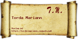 Torda Mariann névjegykártya